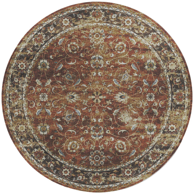 Dalyn Tuscany TU14 Paprika Rug round rug