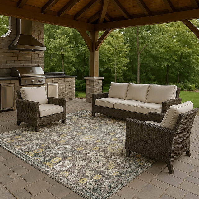 Dalyn Tuscany TU2 Gray Rug outdoor lifestyle image