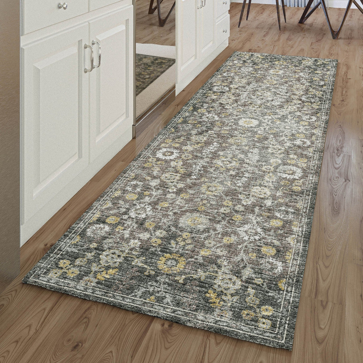 Dalyn Tuscany TU2 Gray Rug shown in a room