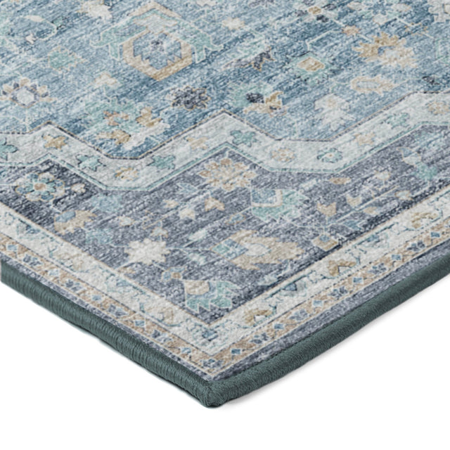 Dalyn Tuscany TU4 Blue Rug corner detail