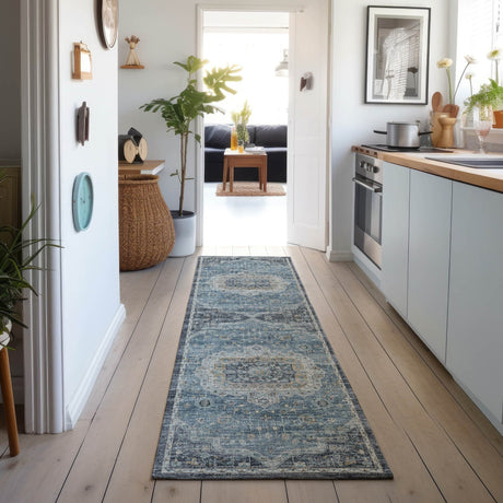 Dalyn Tuscany TU4 Blue Rug shown in a room