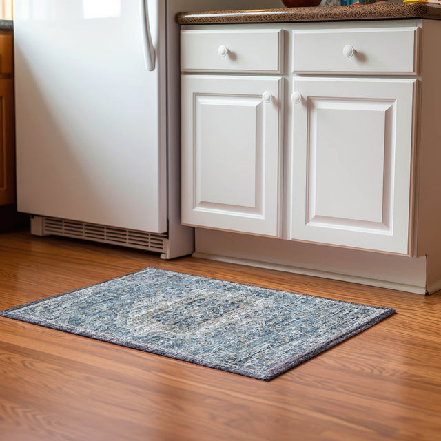 Dalyn Tuscany TU4 Blue Rug shown in a room