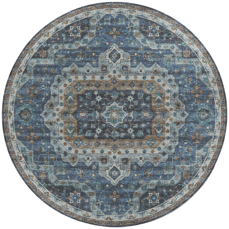 Dalyn Tuscany TU4 Blue Rug round rug