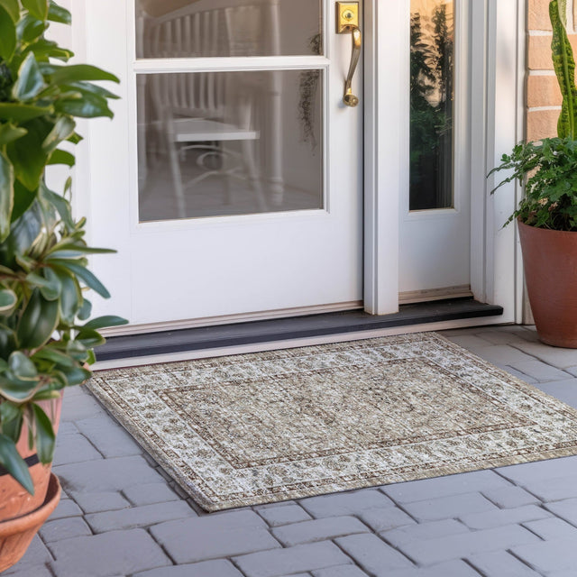 Dalyn Tuscany TU5 Taupe Rug outdoor lifestyle image