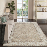 Dalyn Tuscany TU5 Taupe Rug shown in a room