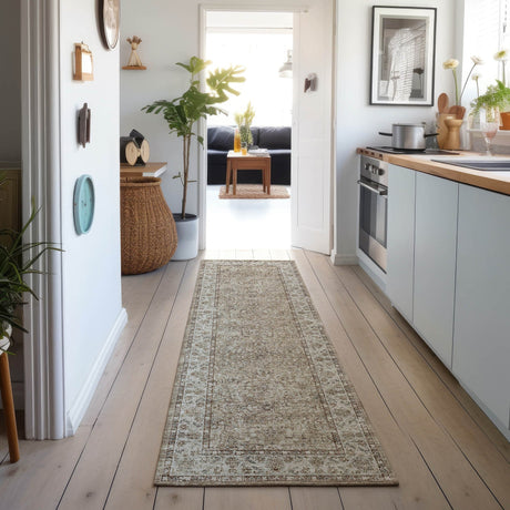 Dalyn Tuscany TU5 Taupe Rug shown in a room