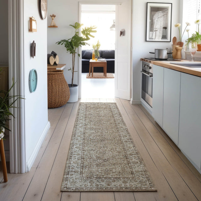 Dalyn Tuscany TU5 Taupe Rug shown in a room