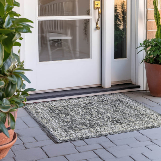 Dalyn Tuscany TU6 Charcoal Rug outdoor lifestyle image
