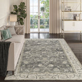 Dalyn Tuscany TU6 Charcoal Rug shown in a room