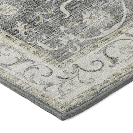 Dalyn Tuscany TU6 Charcoal Rug corner detail
