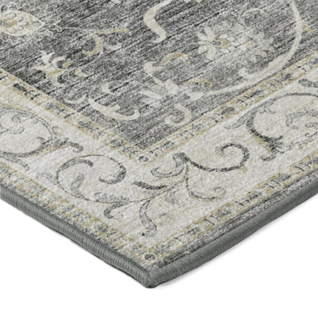 Dalyn Tuscany TU6 Charcoal Rug corner detail