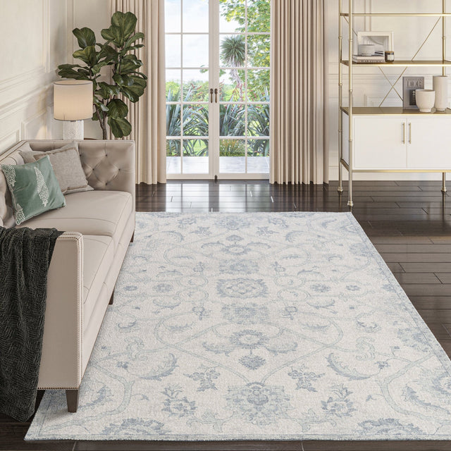 Dalyn Tuscany TU8 Denim Rug shown in a room