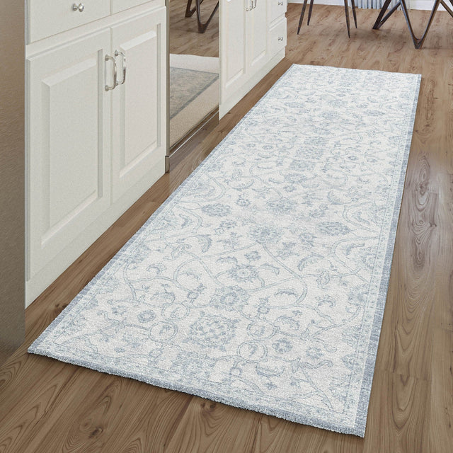 Dalyn Tuscany TU8 Denim Rug shown in a room