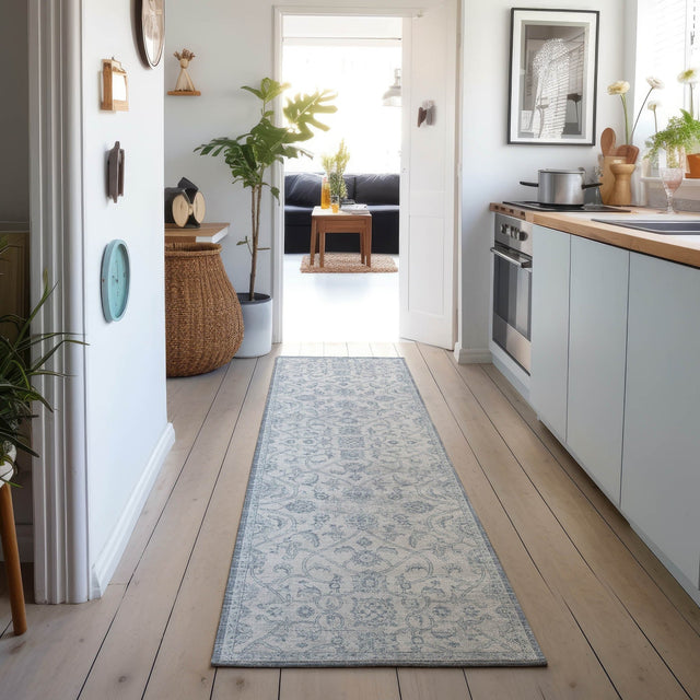 Dalyn Tuscany TU8 Denim Rug shown in a room