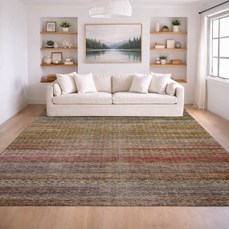 Dalyn Vico VC4 Chocolate Rug shown in a room