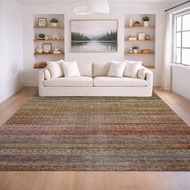 Dalyn Vico VC4 Chocolate Rug shown in a room