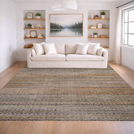 Dalyn Vico VC4 Khaki Rug shown in a room