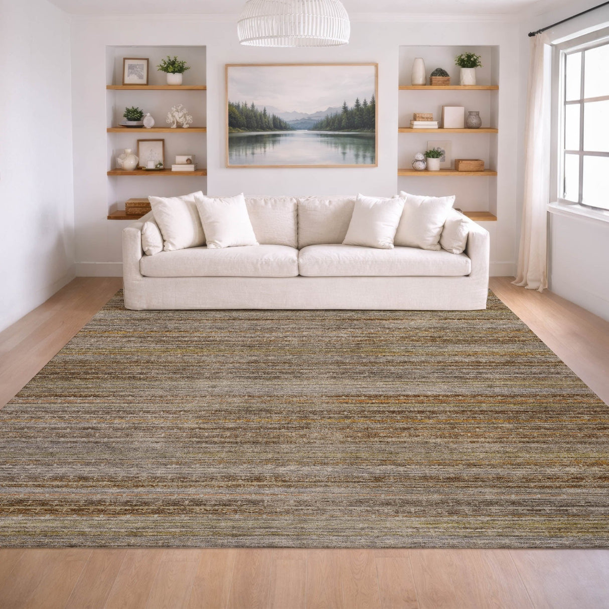 Dalyn Vico VC6 Chocolate Rug shown in a room