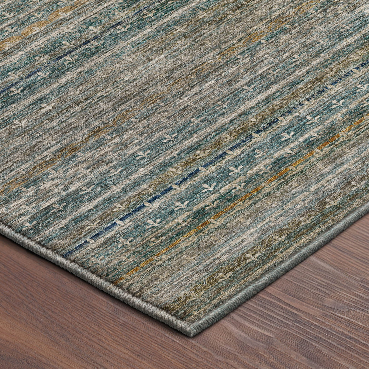 Dalyn Vico VC6 Teal Rug corner detail