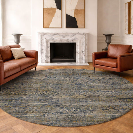Dalyn Vico VC7 Navy Rug shown in a room