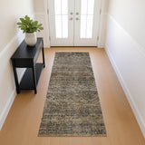 Dalyn Vico VC8 Black Rug shown in a room