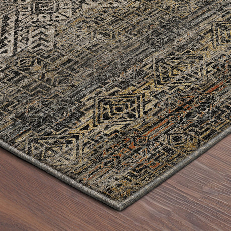 Dalyn Vico VC8 Black Rug corner detail