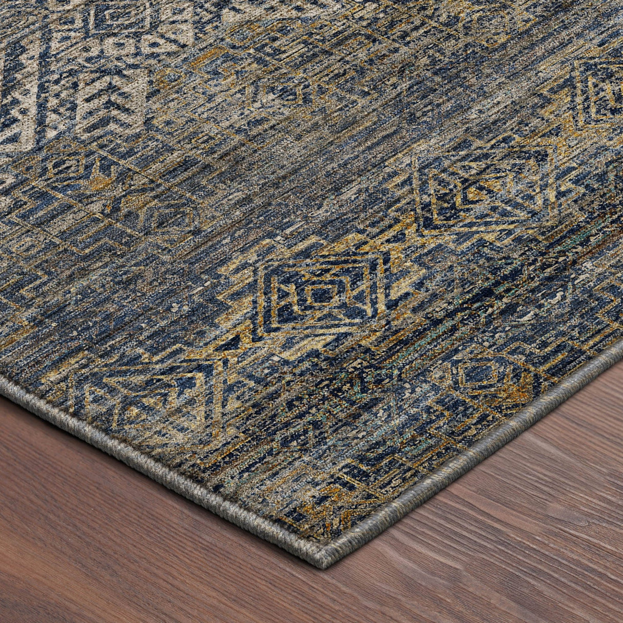 Dalyn Vico VC8 Navy Rug corner detail