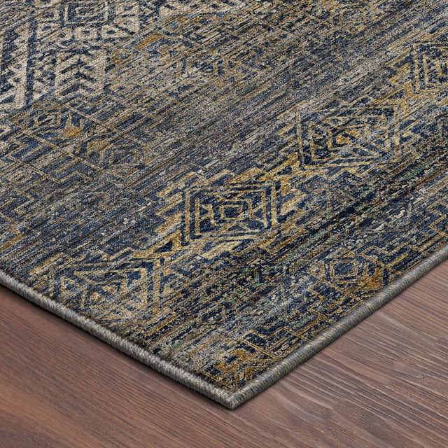 Dalyn Vico VC8 Navy Rug corner detail