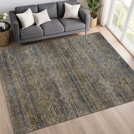 Dalyn Vico VC8 Navy Rug shown in a room
