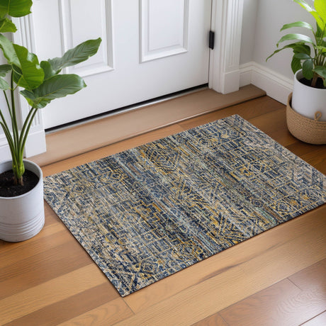 Dalyn Vico VC8 Navy Rug shown in a room