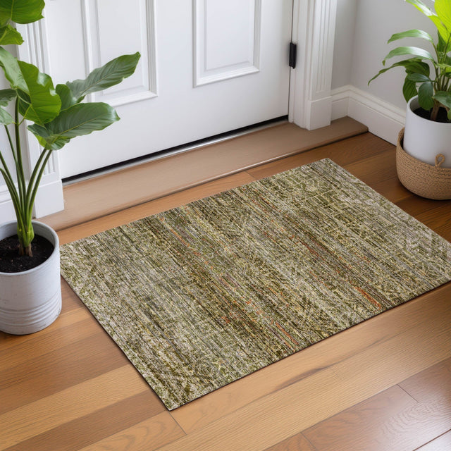 Dalyn Vico VC8 Olive Rug shown in a room