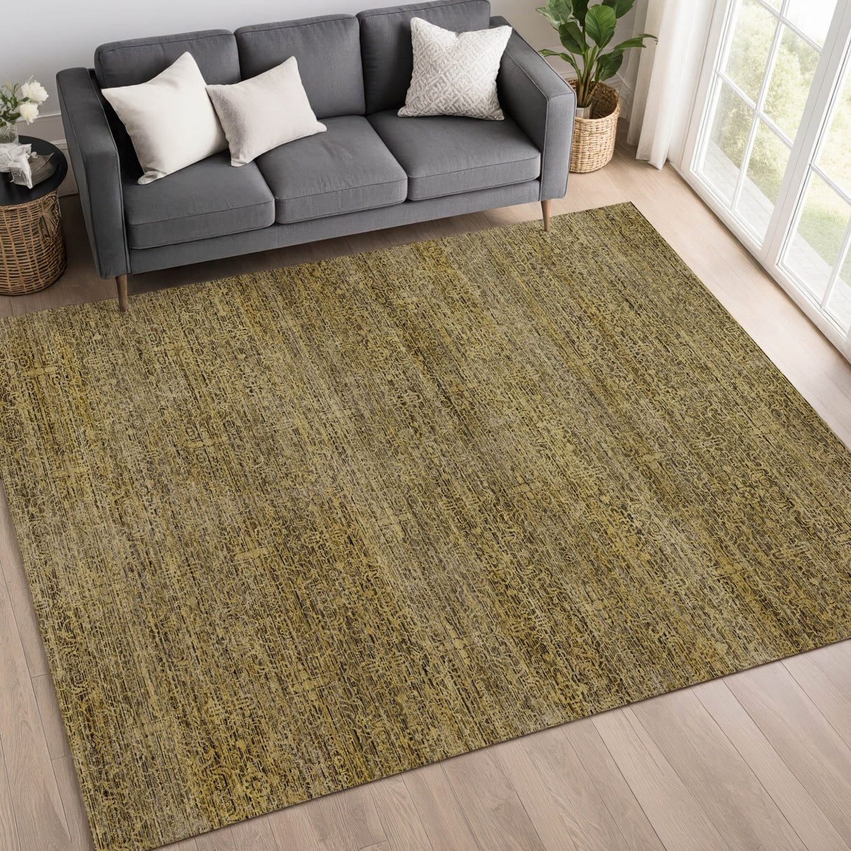 Dalyn Vico VC9 Gold Rug shown in a room