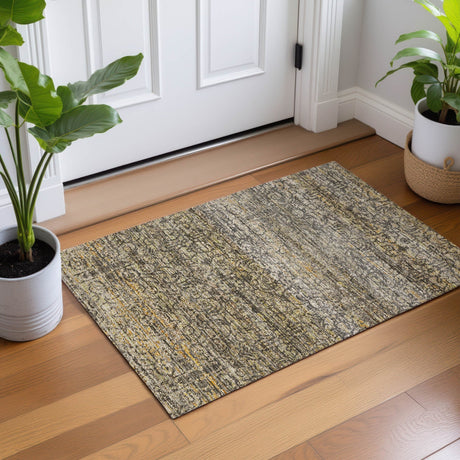 Dalyn Vico VC9 Graphite Rug shown in a room