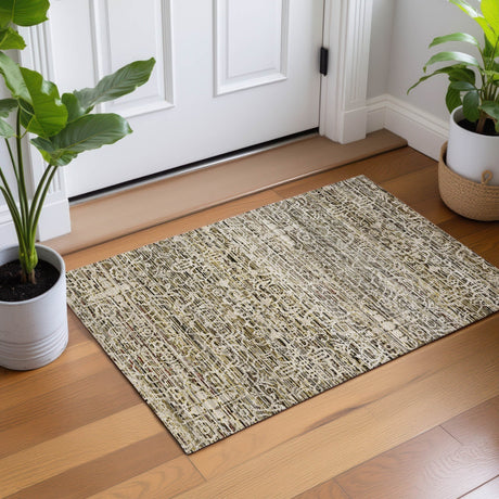 Dalyn Vico VC9 Khaki Rug shown in a room