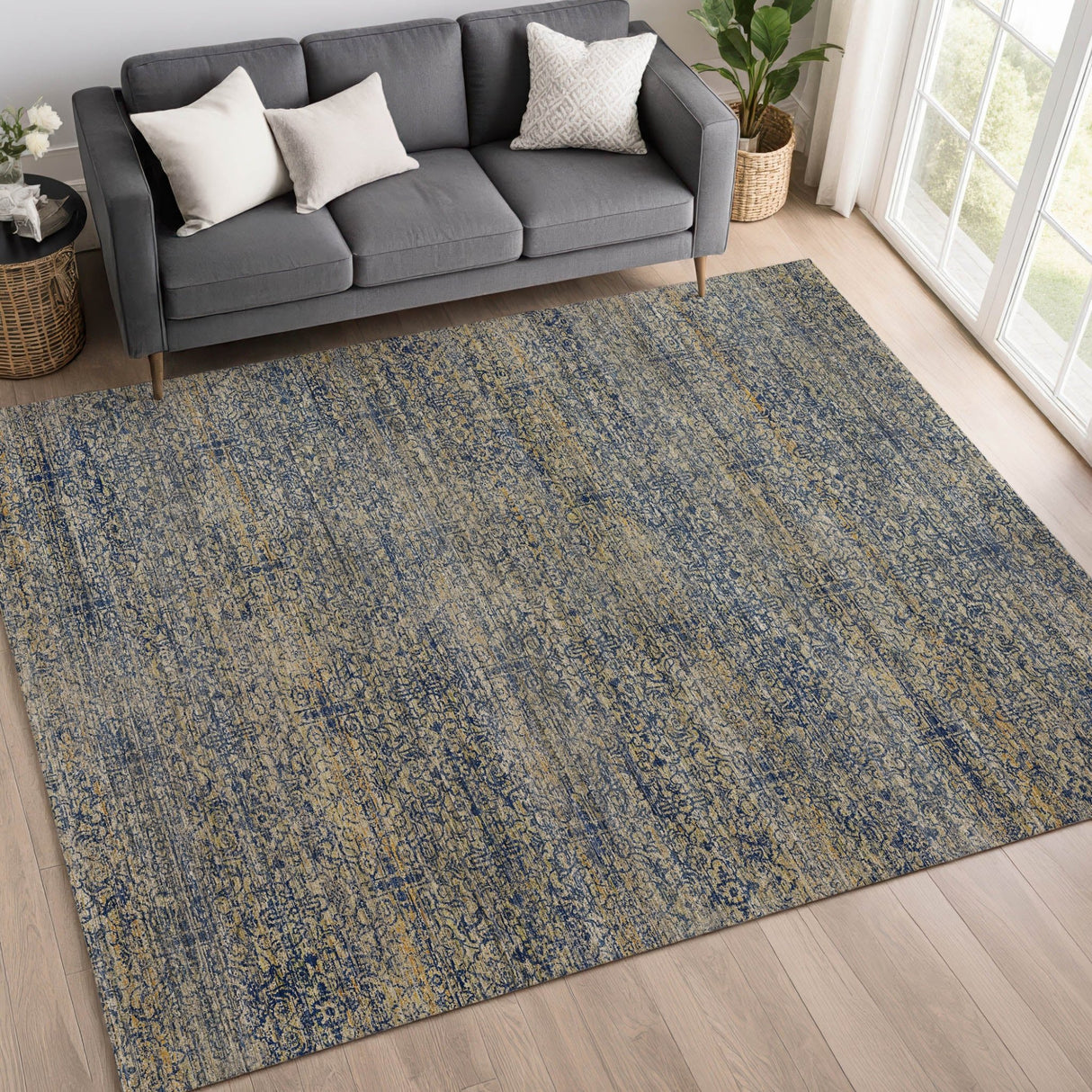Dalyn Vico VC9 Navy Rug shown in a room
