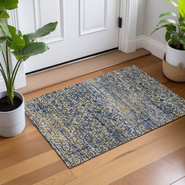 Dalyn Vico VC9 Navy Rug shown in a room