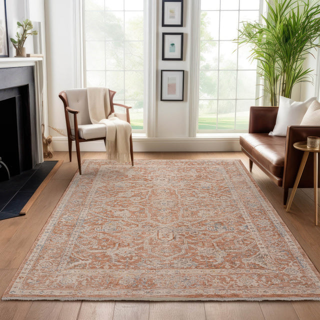 Dalyn Vienna VI1 Machine Made Traditional Orange Rug