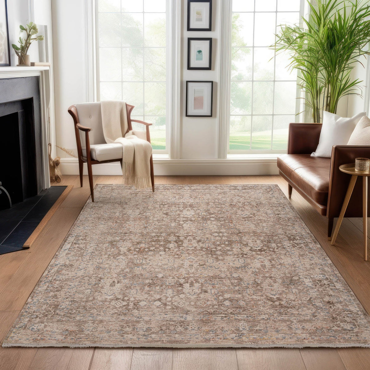 Dalyn Vienna VI6 Machine Made Traditional Brown Rug