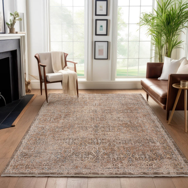 Dalyn Vienna VI7 Machine Made Traditional Brown Rug