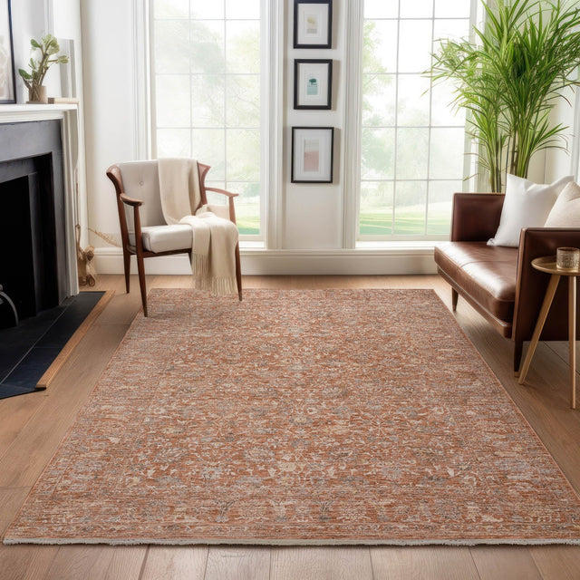 Dalyn Vienna VI9 Machine Made Traditional Orange Rug