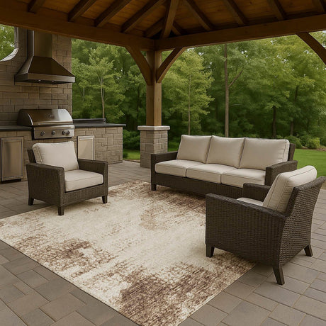 Dalyn Winslow WL1 Chocolate Rug outdoor lifestyle image