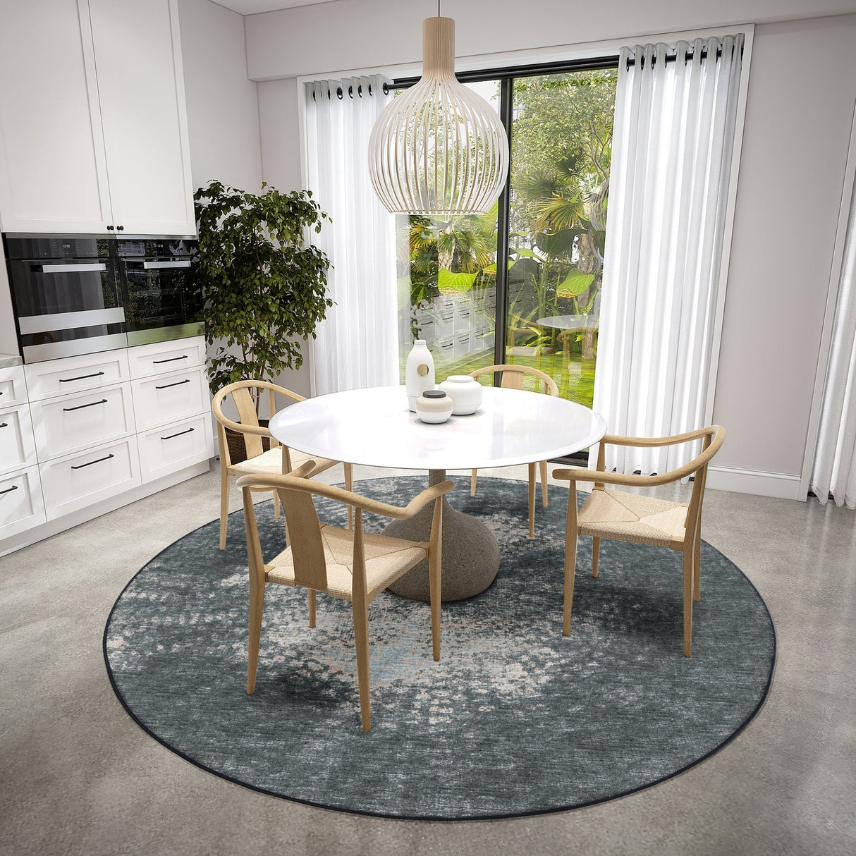 Dalyn Winslow WL1 Midnight Rug shown in a room