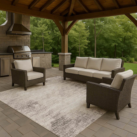 Dalyn Winslow WL1 Taupe Rug outdoor lifestyle image
