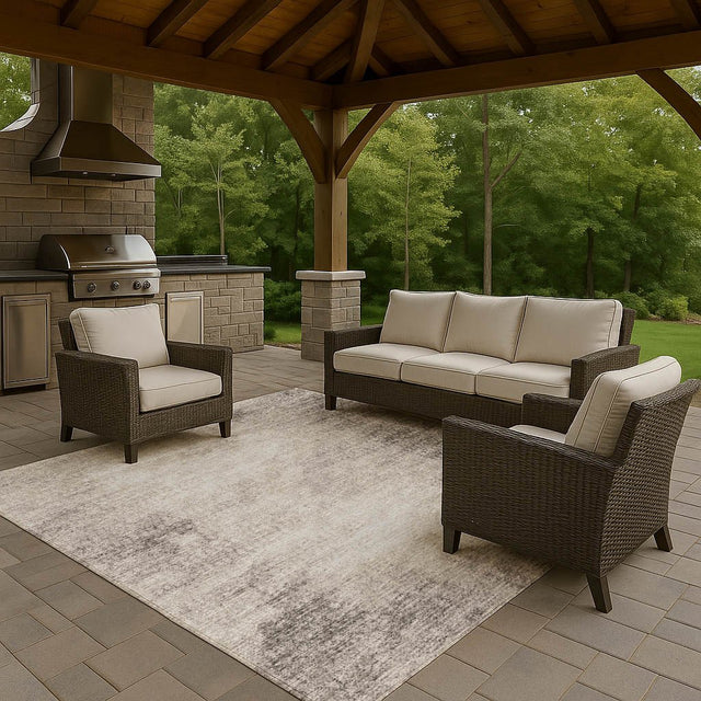 Dalyn Winslow WL1 Taupe Rug outdoor lifestyle image