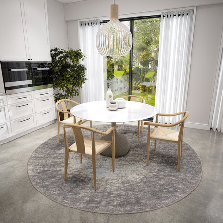 Dalyn Winslow WL1 Taupe Rug shown in a room