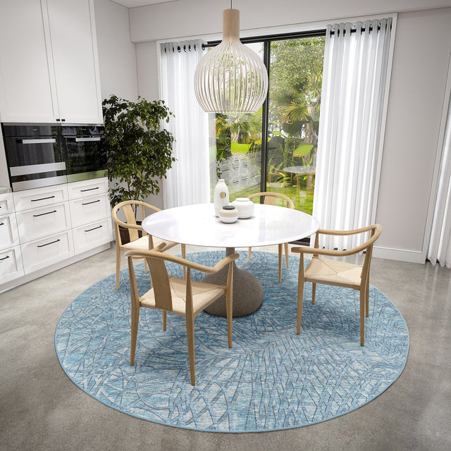 Dalyn Winslow WL2 Indigo Rug shown in a room