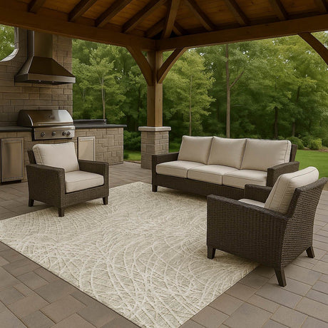 Dalyn Winslow WL2 Taupe Rug outdoor lifestyle image