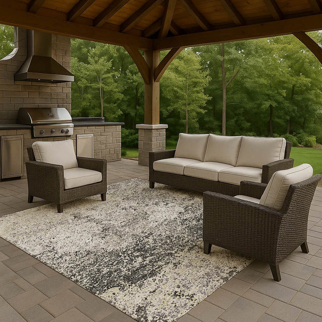 Dalyn Winslow WL3 Graphite Rug outdoor lifestyle image