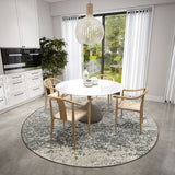 Dalyn Winslow WL3 Graphite Rug shown in a room