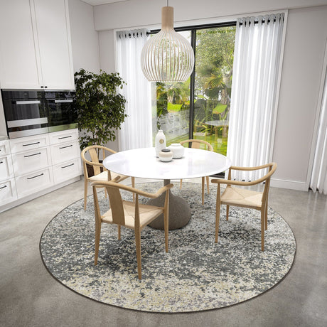 Dalyn Winslow WL3 Graphite Rug shown in a room